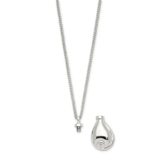 Silver-plated "No Tears In Heaven" Memorial Urn Ash Holder Pendant