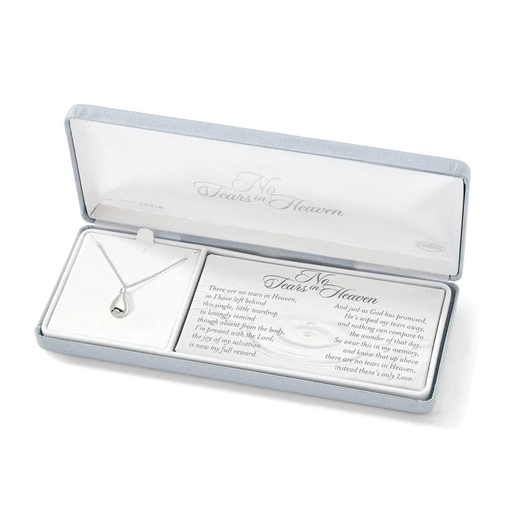 Silver-plated "No Tears In Heaven" Memorial Urn Ash Holder Pendant
