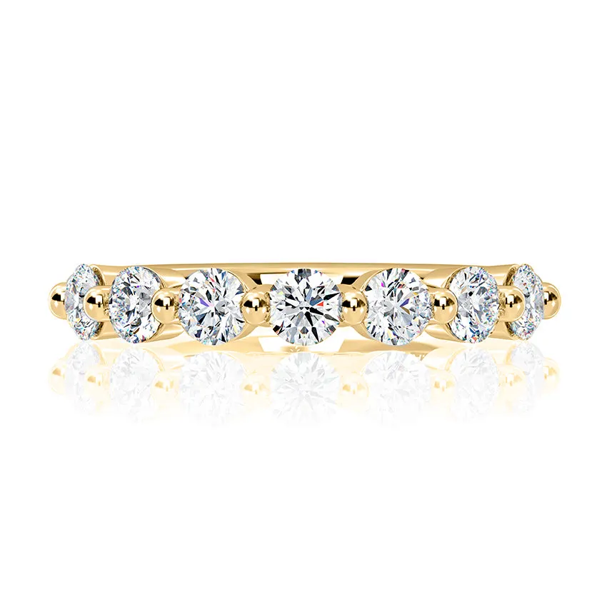 Single Prong Three Quarter Way Diamond Band