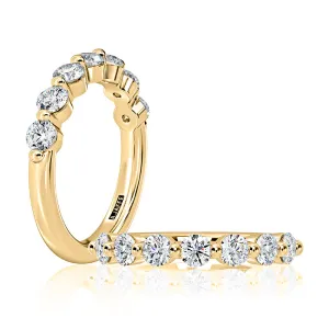 Single Prong Three Quarter Way Diamond Band
