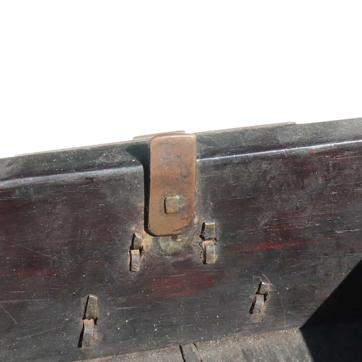 Small Chinese Qing Paktong Mounted Rosewood Writing Desk / Dressing Table