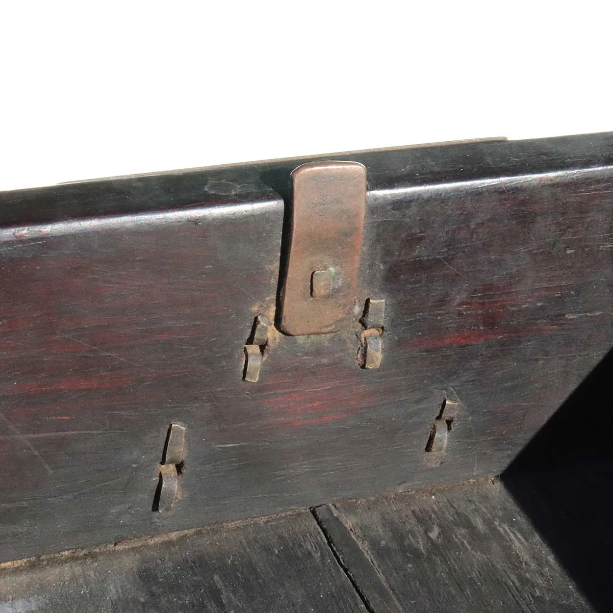 Small Chinese Qing Paktong Mounted Rosewood Writing Desk / Dressing Table