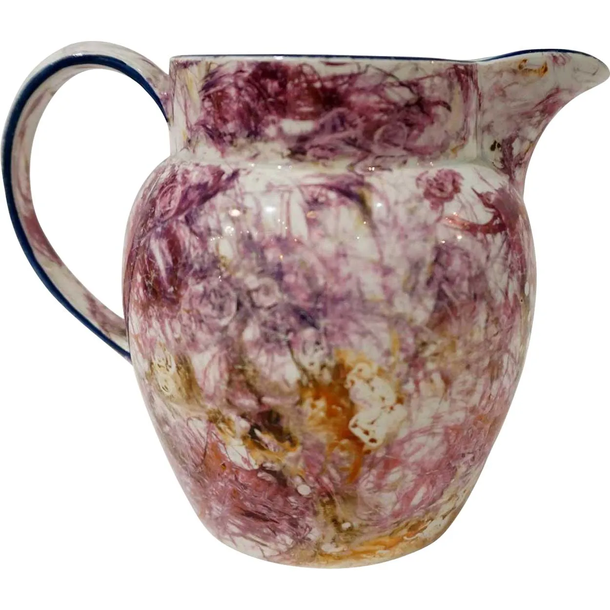 Small English Wedgwood Creamware Pink Moonlight Lustre Creamer Pitcher