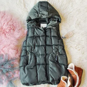 Snowy Seattle Vest in Olive