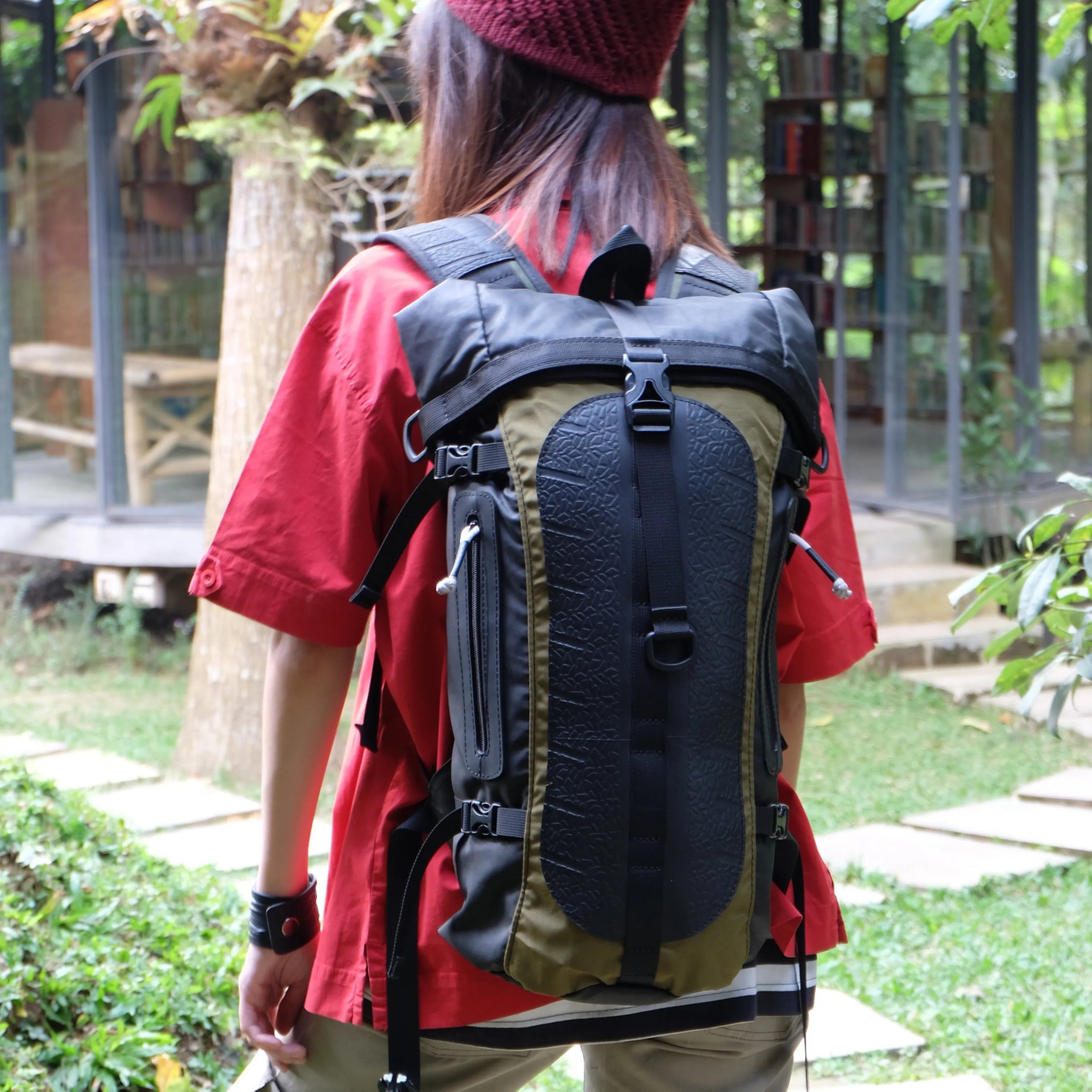 Soldier Water-Resistant Vegan Canvas & Inner Tube Laptop Backpack