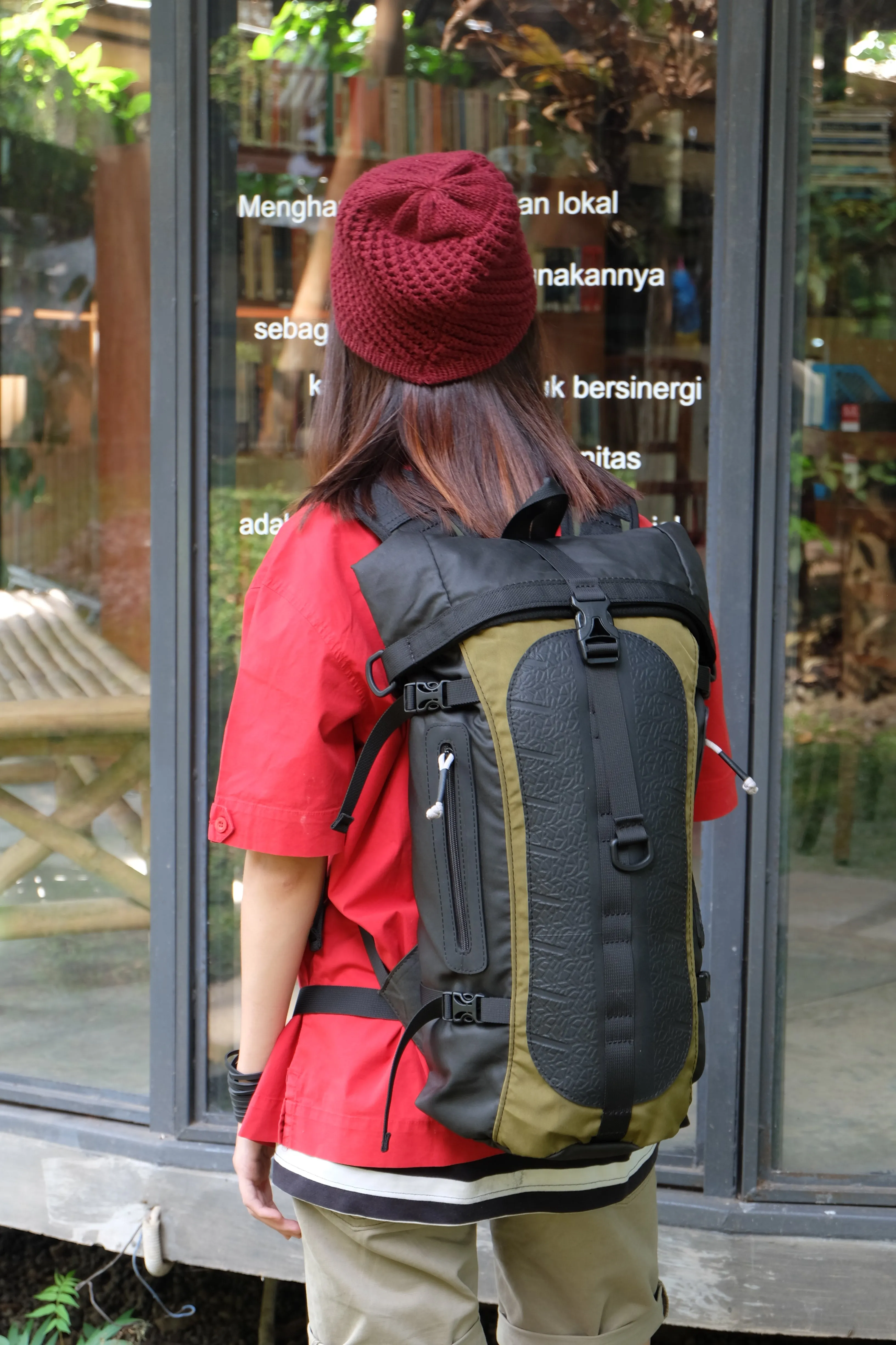 Soldier Water-Resistant Vegan Canvas & Inner Tube Laptop Backpack