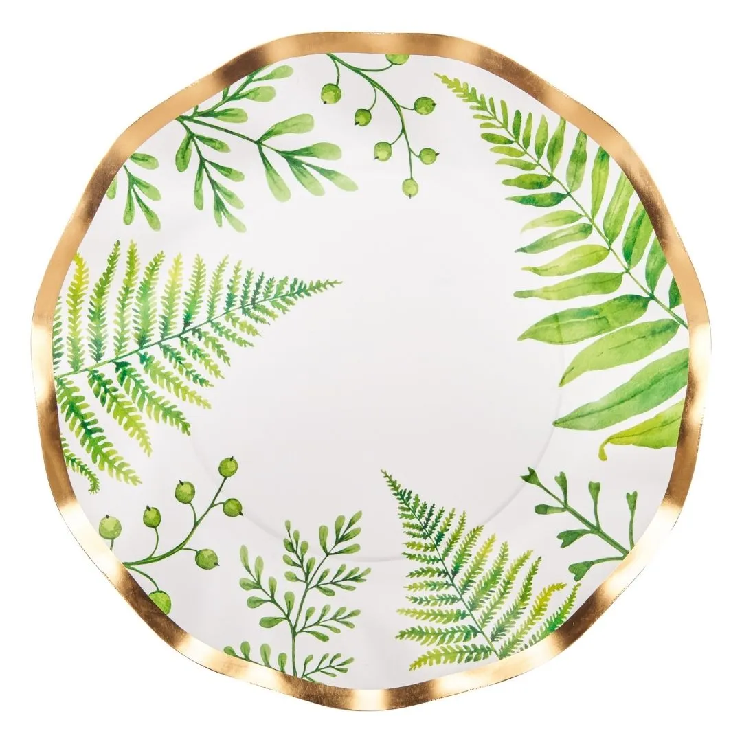 Sophistiplate Wavy Salad Plate Fern & Foliage