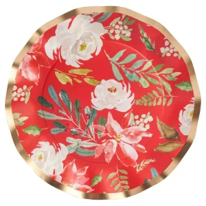 Sophistiplate Winter Blossom Foil Dinner Plates
