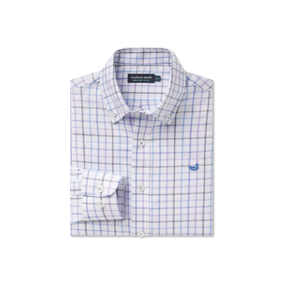 Southern Marsh Youth Chateau Windowpane Dress Shirt