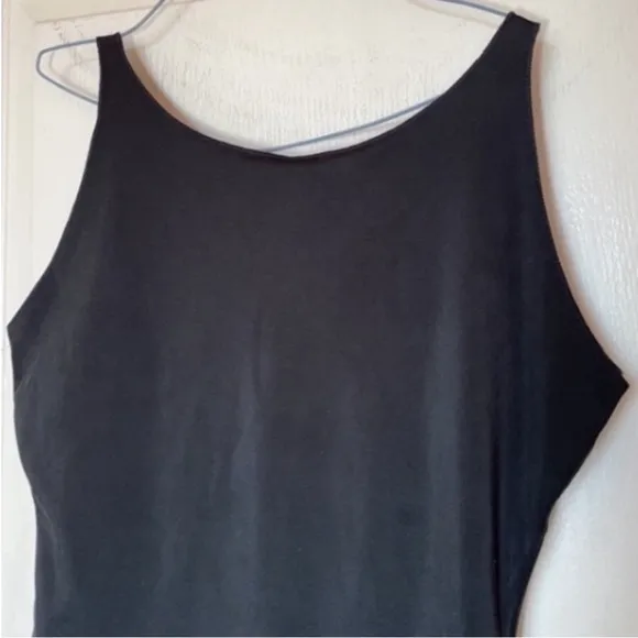 Spanx Bodysuit Shape Wear Thong Black Body Suit Lace Tank Bateau Prom Formal XL