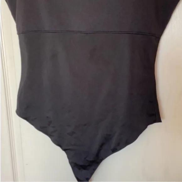 Spanx Bodysuit Shape Wear Thong Black Body Suit Lace Tank Bateau Prom Formal XL