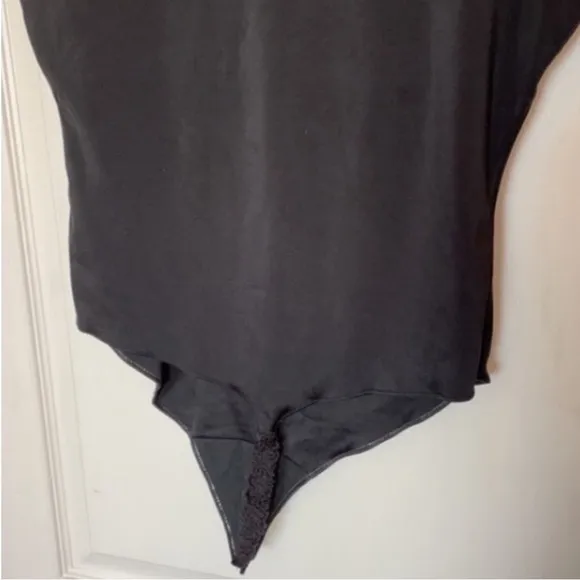 Spanx Bodysuit Shape Wear Thong Black Body Suit Lace Tank Bateau Prom Formal XL