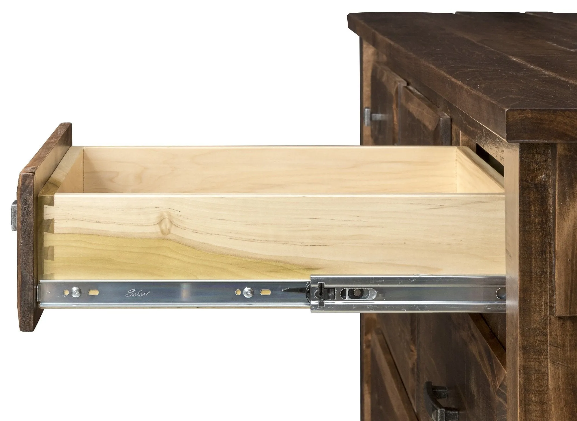 Sportsman - Rough Cut Maple Chest of Drawers w/ Hidden Storage & Gun Rack