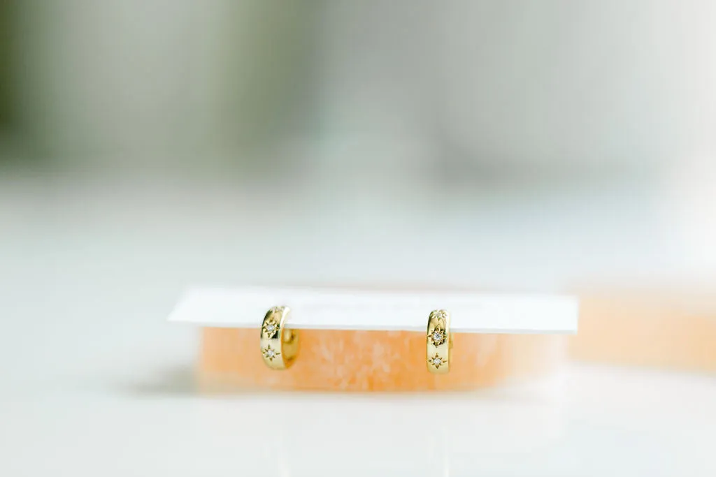 Stargazer Earrings in Gold