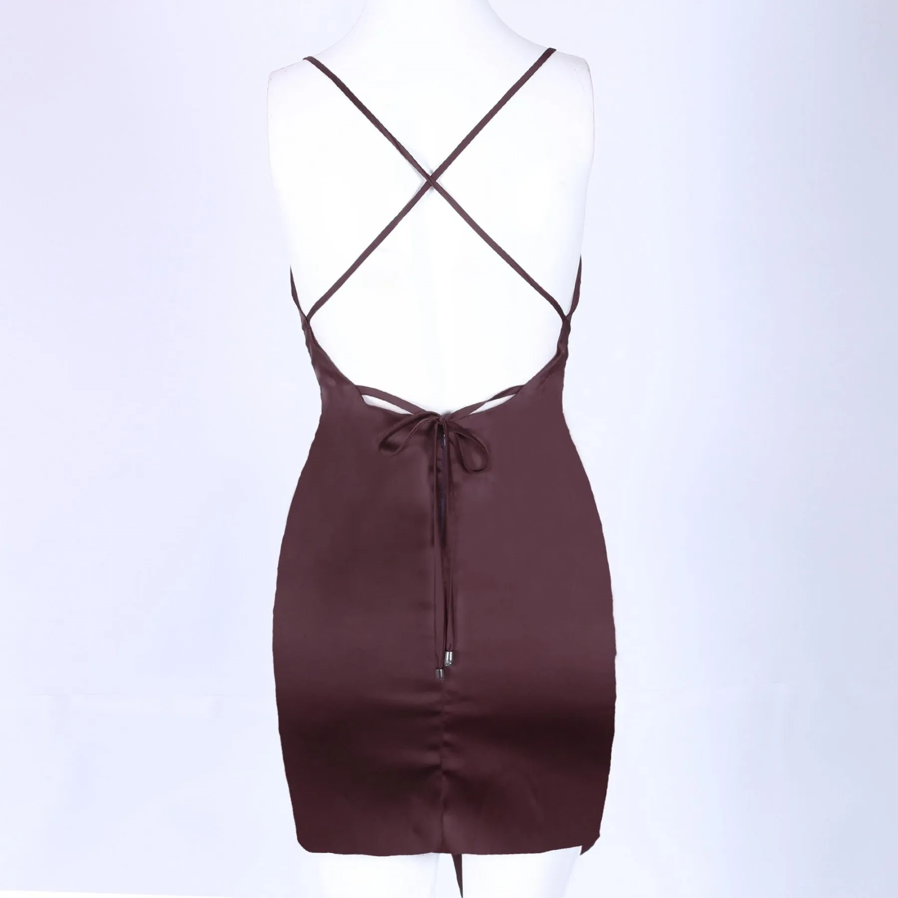 Strappy Sleeveless Backless Mini Bodycon Dress