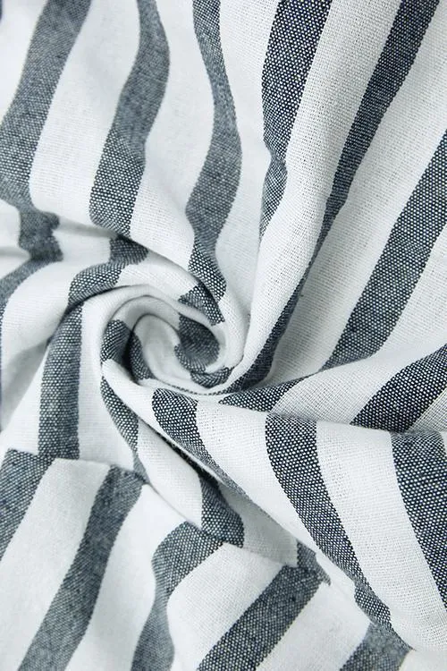 Stripe Knot One Shoulder Romper