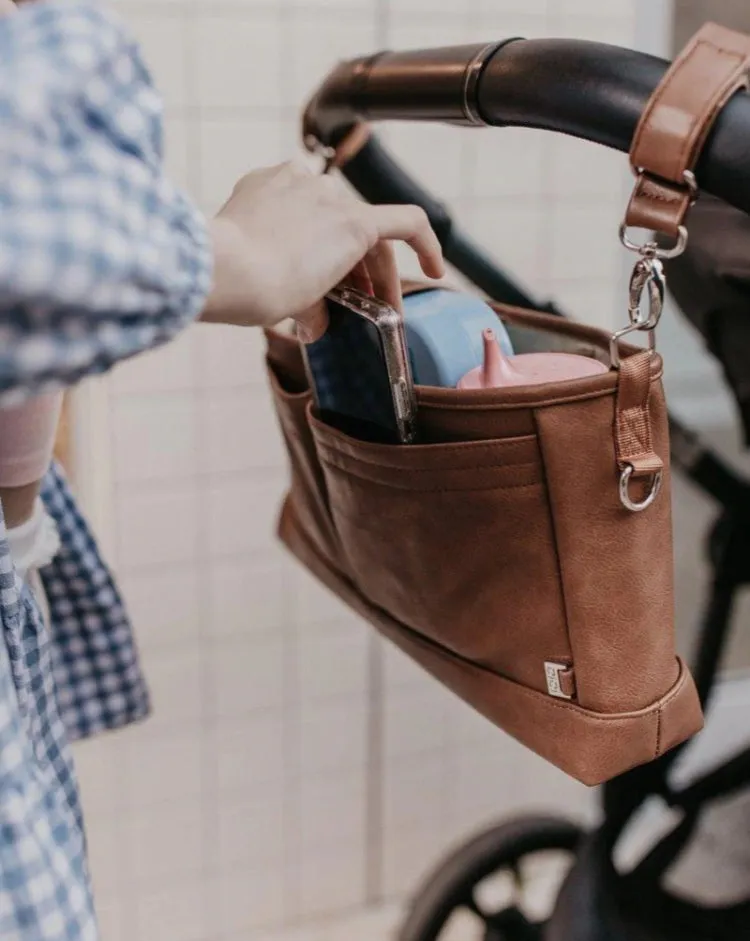 Stroller Organiser/Pram Caddy - Tan
