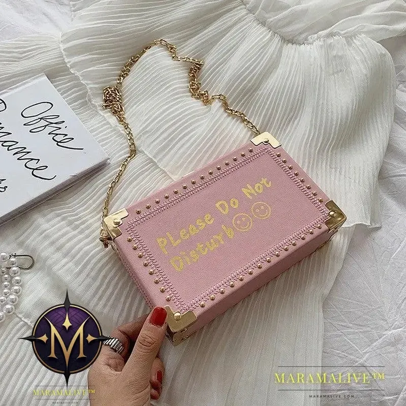 Studded Shoulder Bag Chic Chain Crossbody
