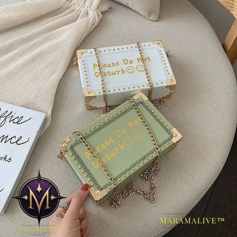 Studded Shoulder Bag Chic Chain Crossbody
