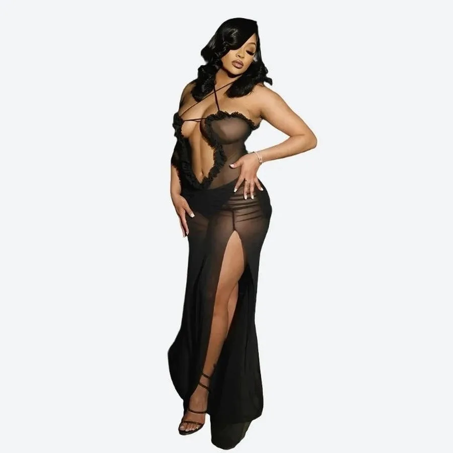 Stunning Sheer Cutout Maxi Dresses