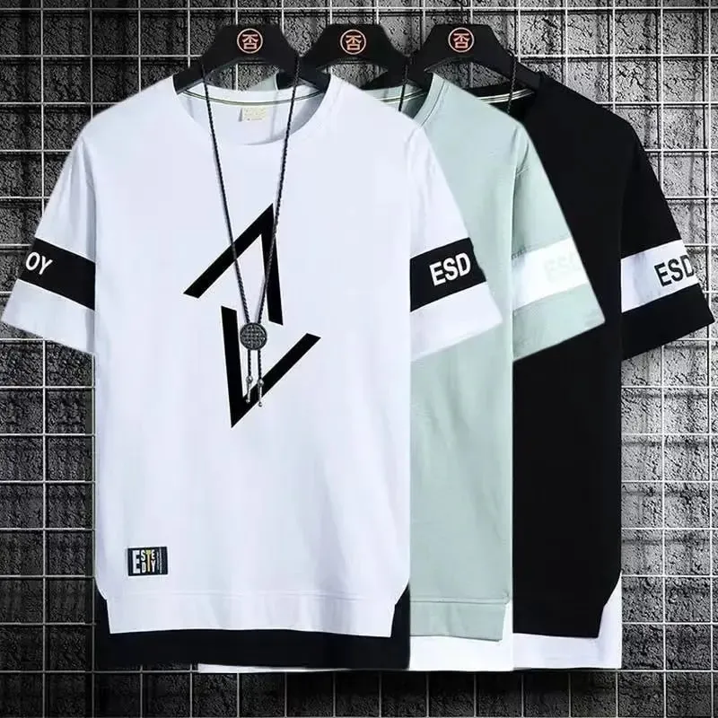 Summer Short Sleeve Print T Shirts For Men