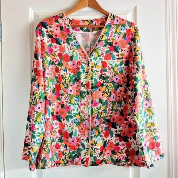 Summersalt Cloud 9 Garden Party Sleep Shirt Pajama Top