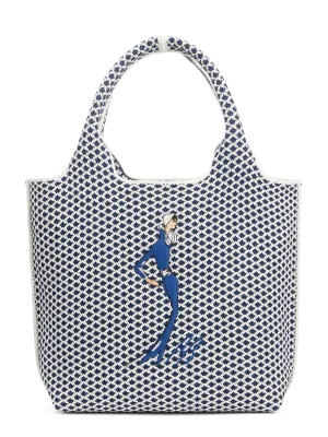 Sutton City Tote - Navy Diamond - Small