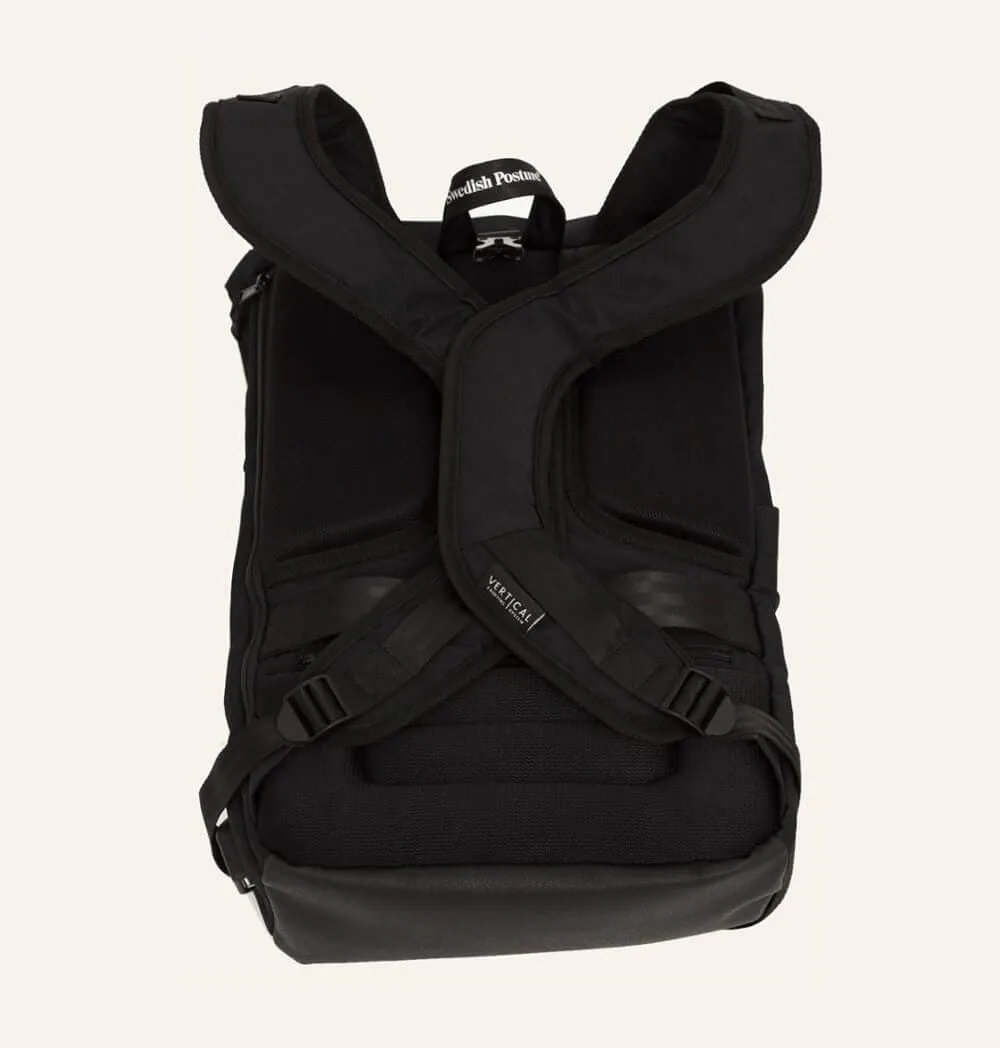 Swedish Posture - Vertical Ergonomic Backpack - Posture Correcting Backpack, Black