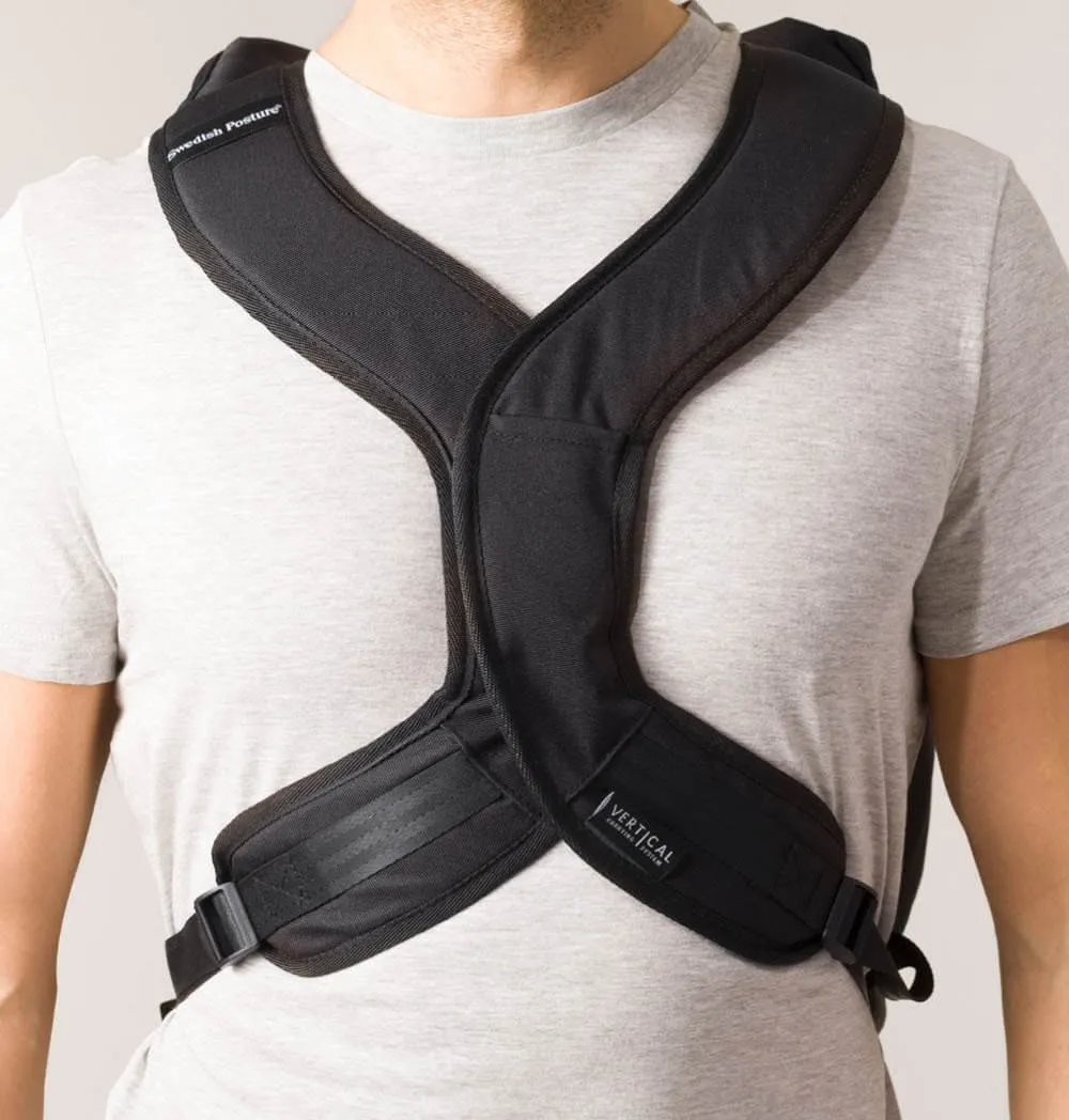 Swedish Posture - Vertical Ergonomic Backpack - Posture Correcting Backpack, Black