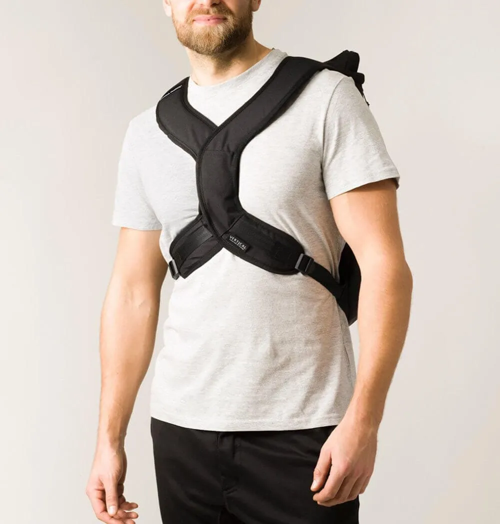 Swedish Posture - Vertical Ergonomic Backpack - Posture Correcting Backpack, Black