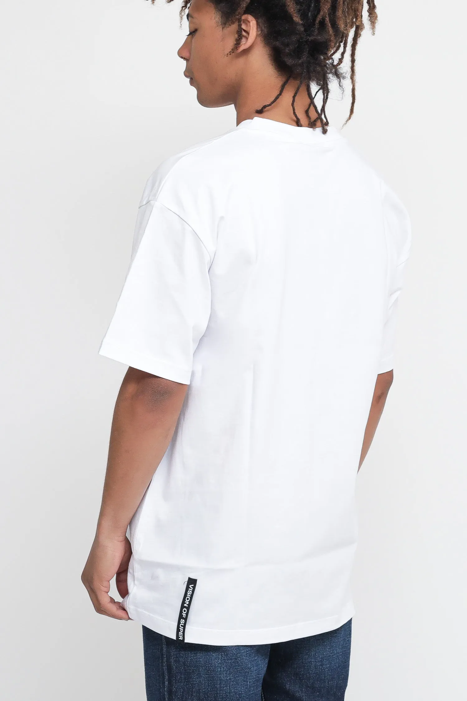 T-shirt With Fuxia Coating - White
