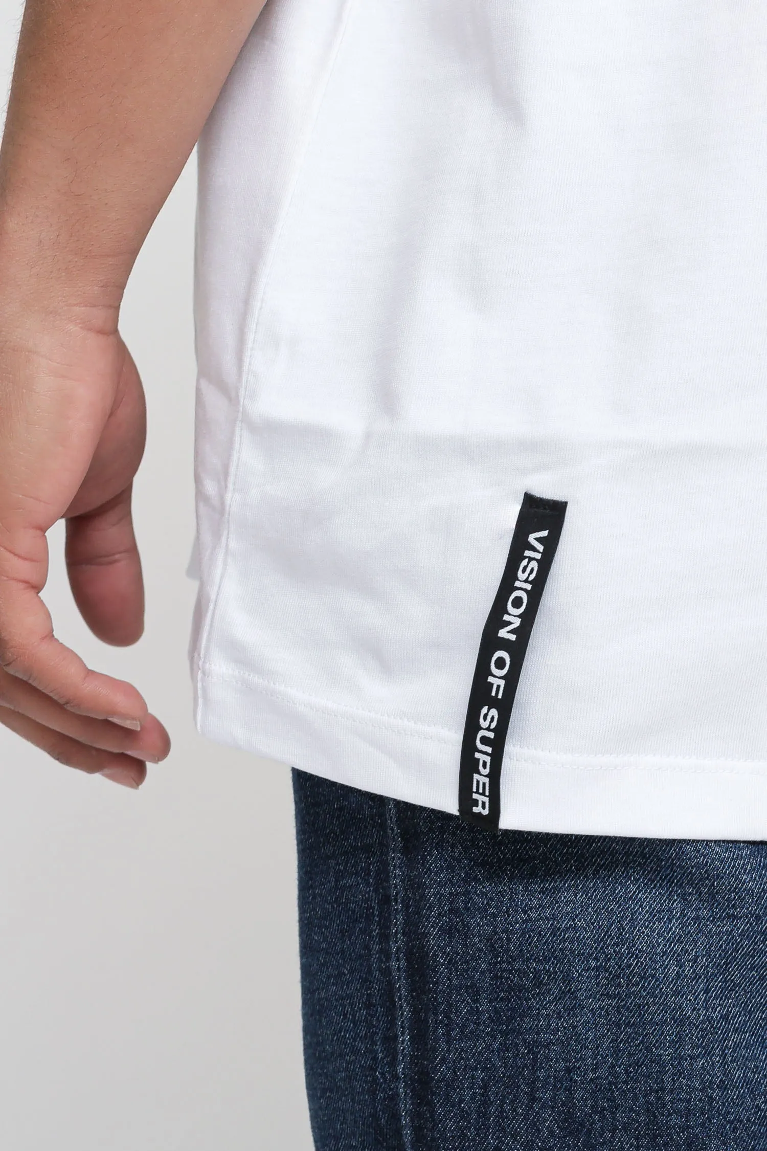 T-shirt With Fuxia Coating - White