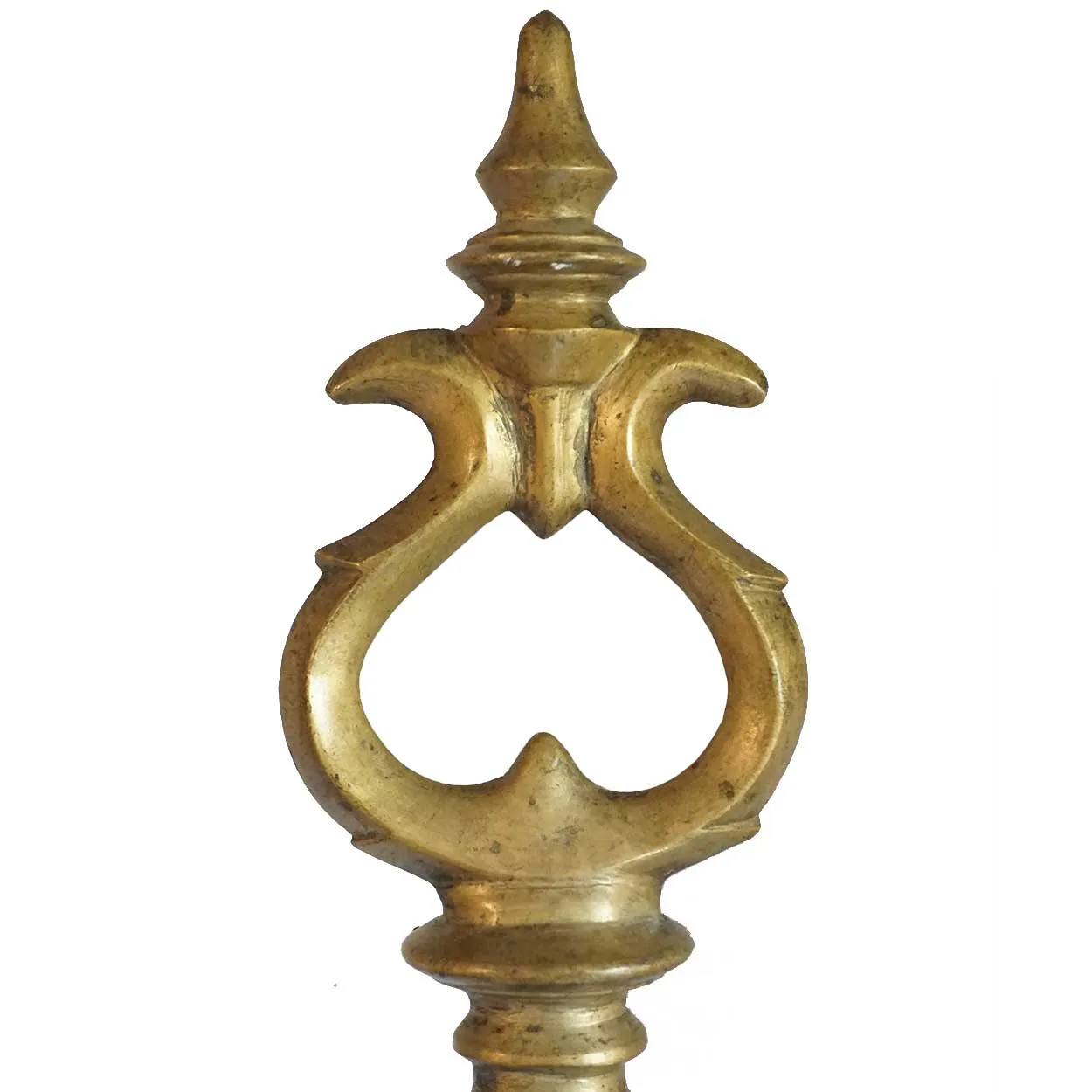 Tall South Indian Brass Diya Oil Lamp