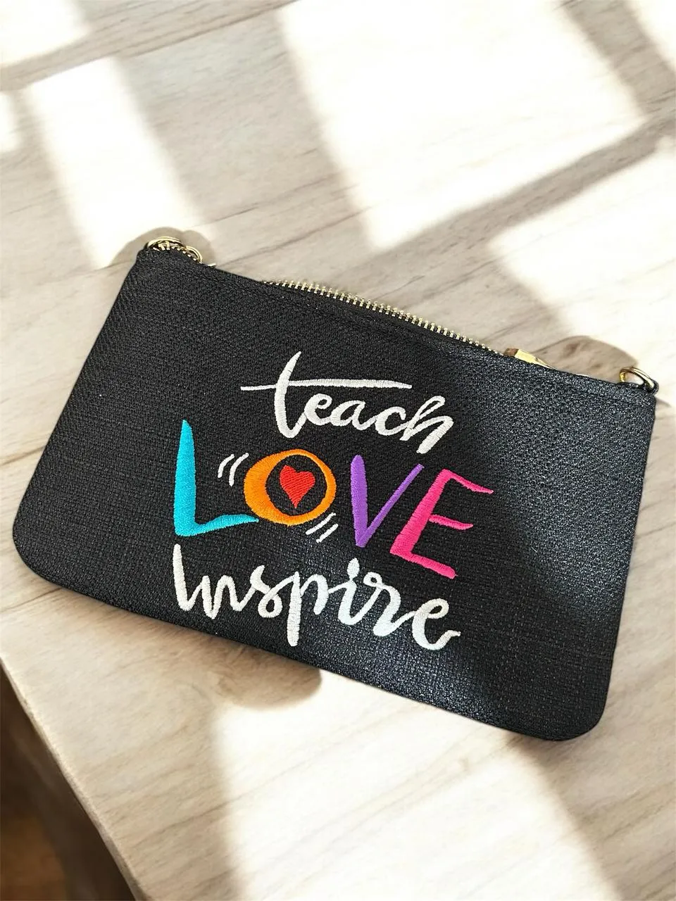'Teach Love Inspire' Black Bag
