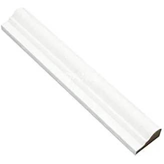 Thassos White Greek Marble OG-1 Single-Step Chair Rail Molding Trim, Polished