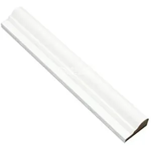 Thassos White Greek Marble OG-1 Single-Step Chair Rail Molding Trim, Polished