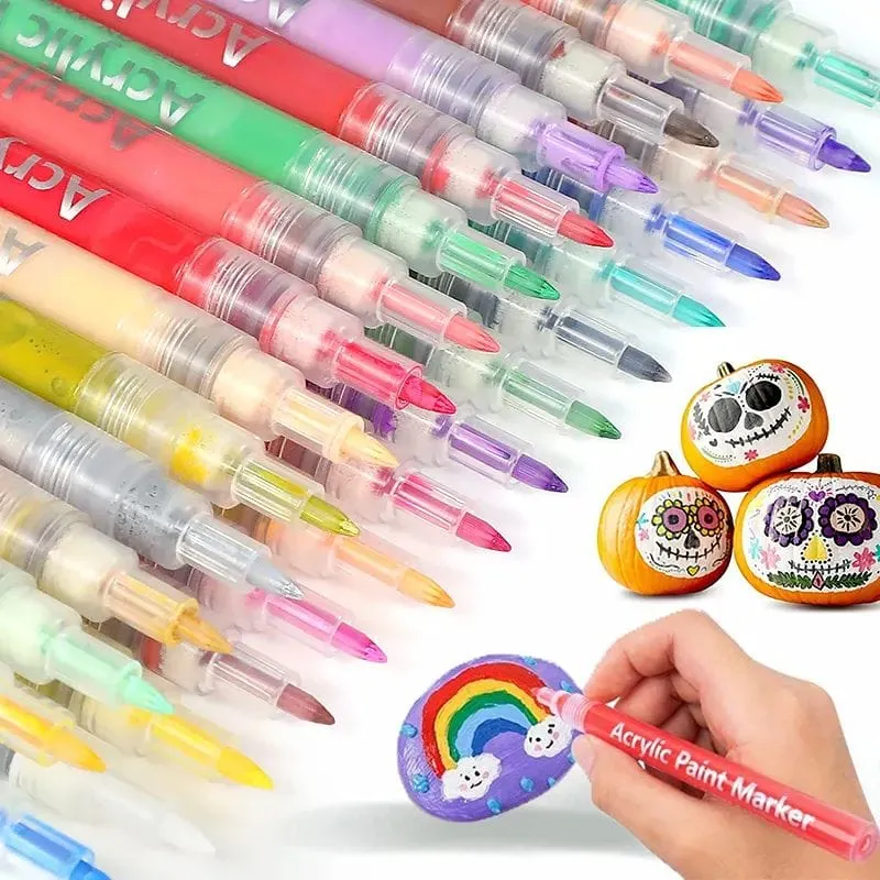 The Art Journey 12 Pack Acrylic Paint Makers 0.7mm ART003