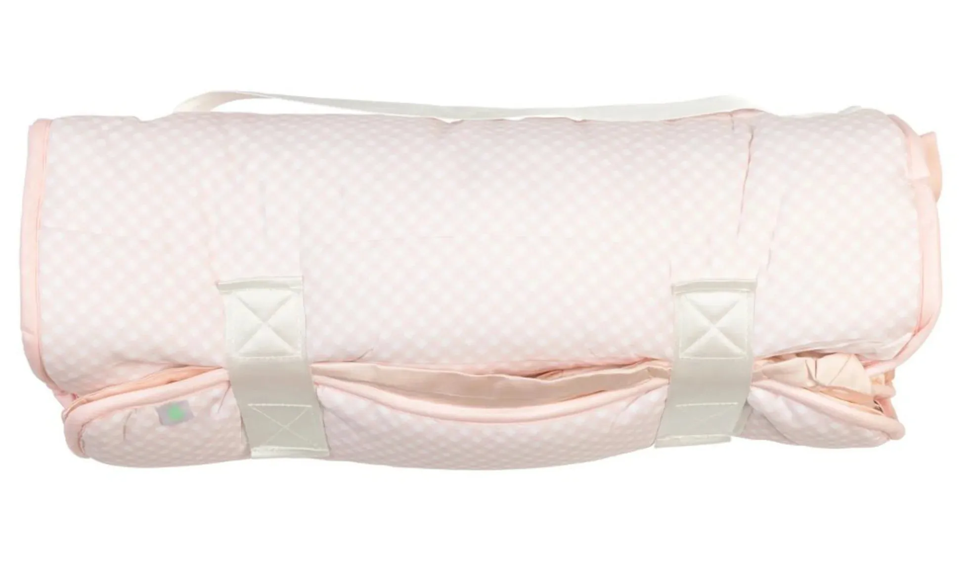 The Nap Mat Peachy Pink Gingham by Apple of My Isla