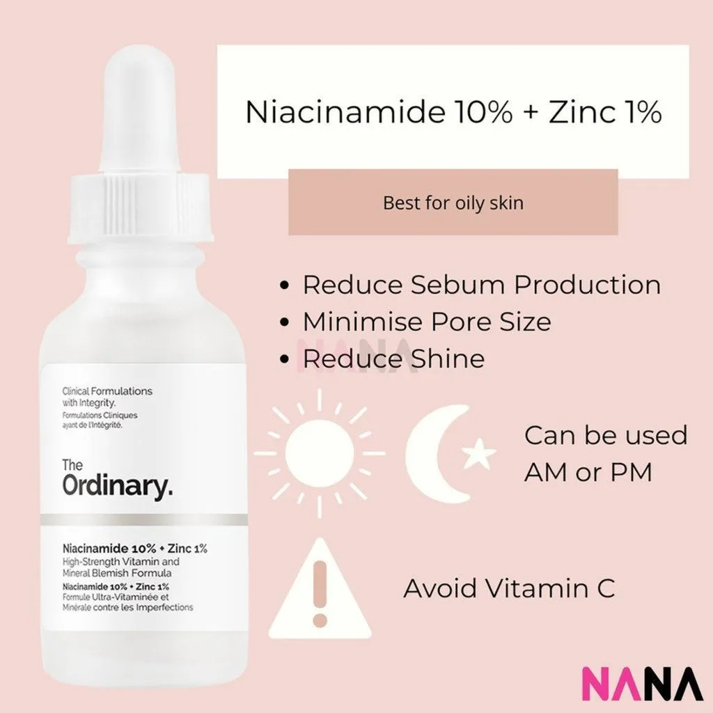 The Ordinary Best Sellers Combo Set - Niacinamide 10%   Zinc 1% 30ml   Caffeine Solution 5%   EGCG 30ml