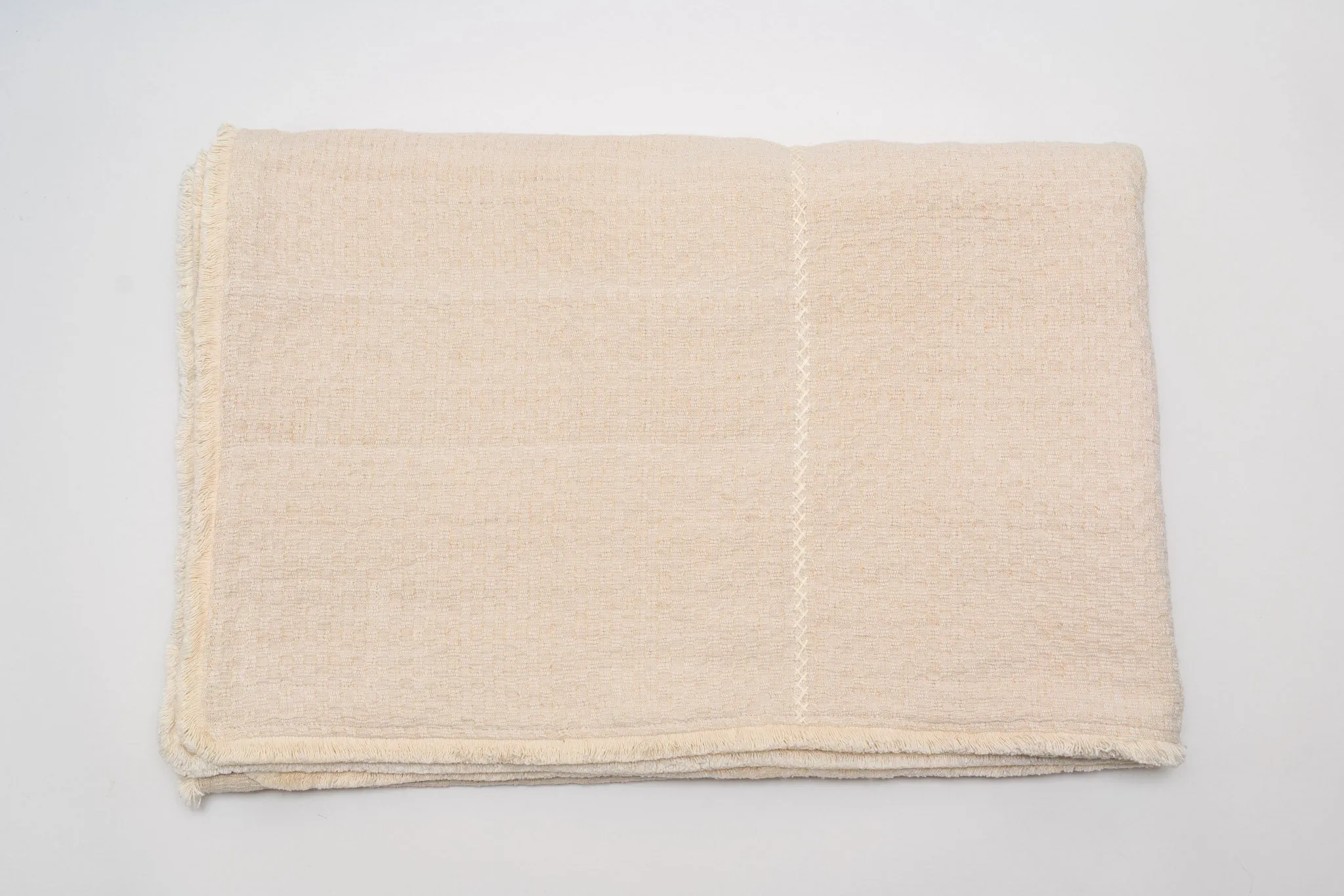 Throw: Antique handwoven Hungarian wool and cotton - TH67