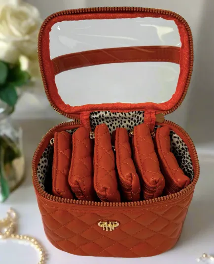 Travel Bag - Getaway Jewelry Case - Sunset Orange