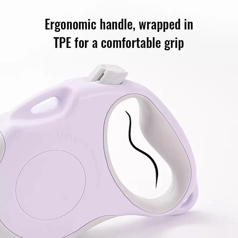 True Love Retractable Dog Leash TLL5001 - Suitable for Medium and Small Dogs -  White/Sprout Green