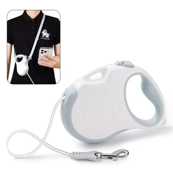 True Love Retractable Dog Leash TLL5001 - Suitable for Medium and Small Dogs -  White/Sprout Green