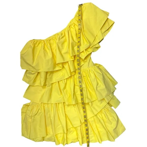 Tuckernuck Hyacinth House Yellow Ruffle Sofie Mini Dress- XS