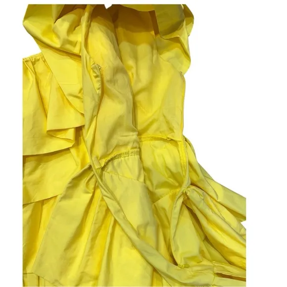 Tuckernuck Hyacinth House Yellow Ruffle Sofie Mini Dress- XS