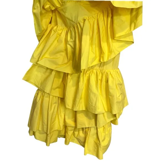 Tuckernuck Hyacinth House Yellow Ruffle Sofie Mini Dress- XS
