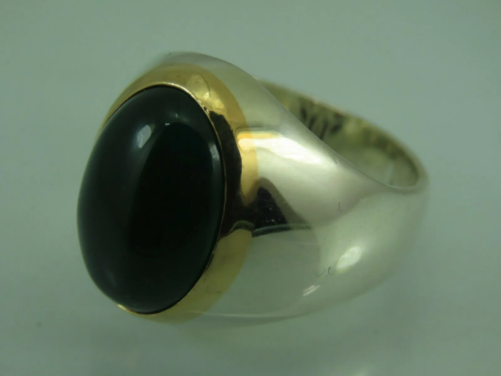 Turkish Handmade Jewelry 925 Sterling Silver Agate Stone Mens Rings