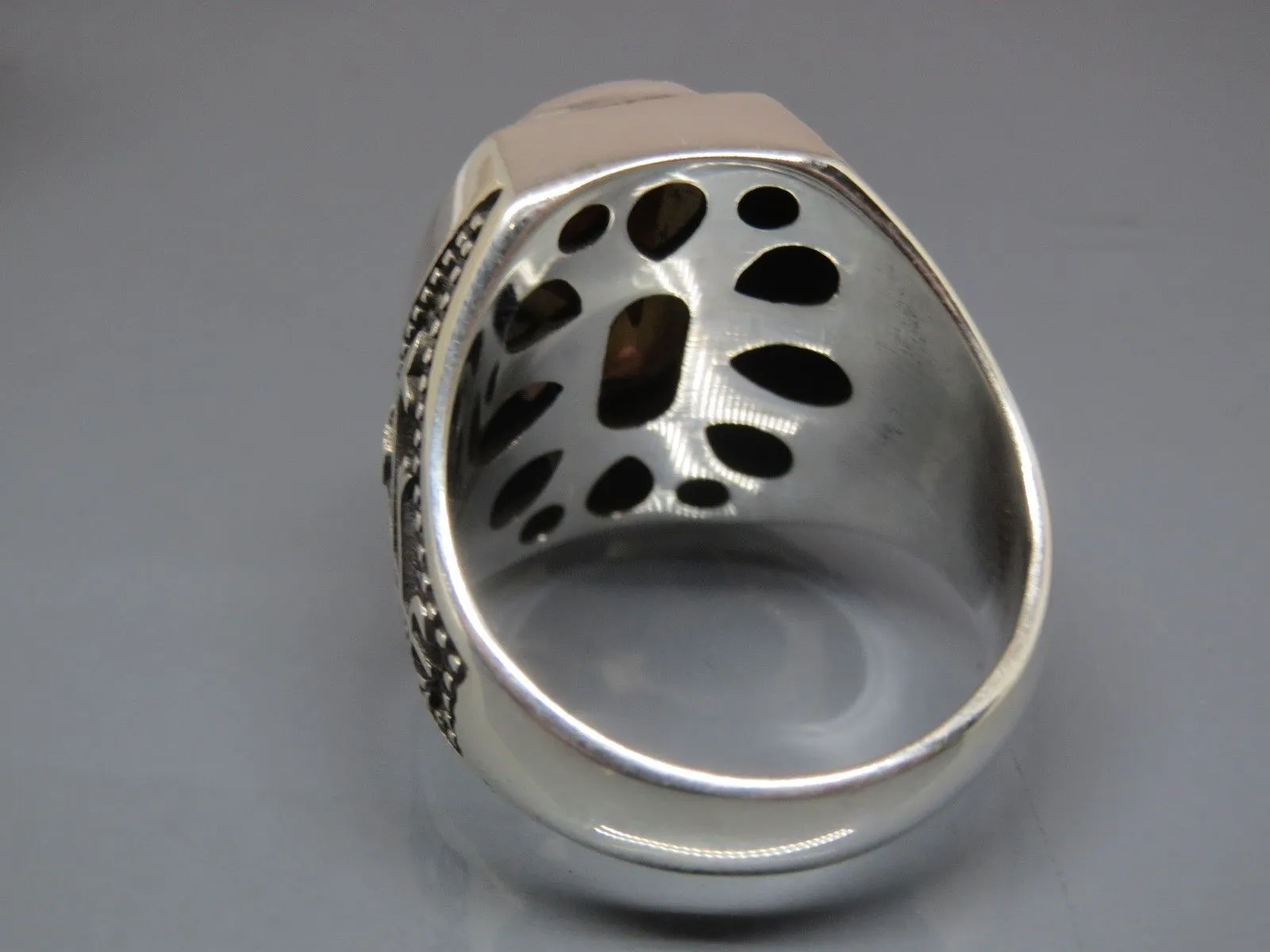 Turkish Handmade Jewelry 925 Sterling Silver Alexandrite Stone Mens Rings