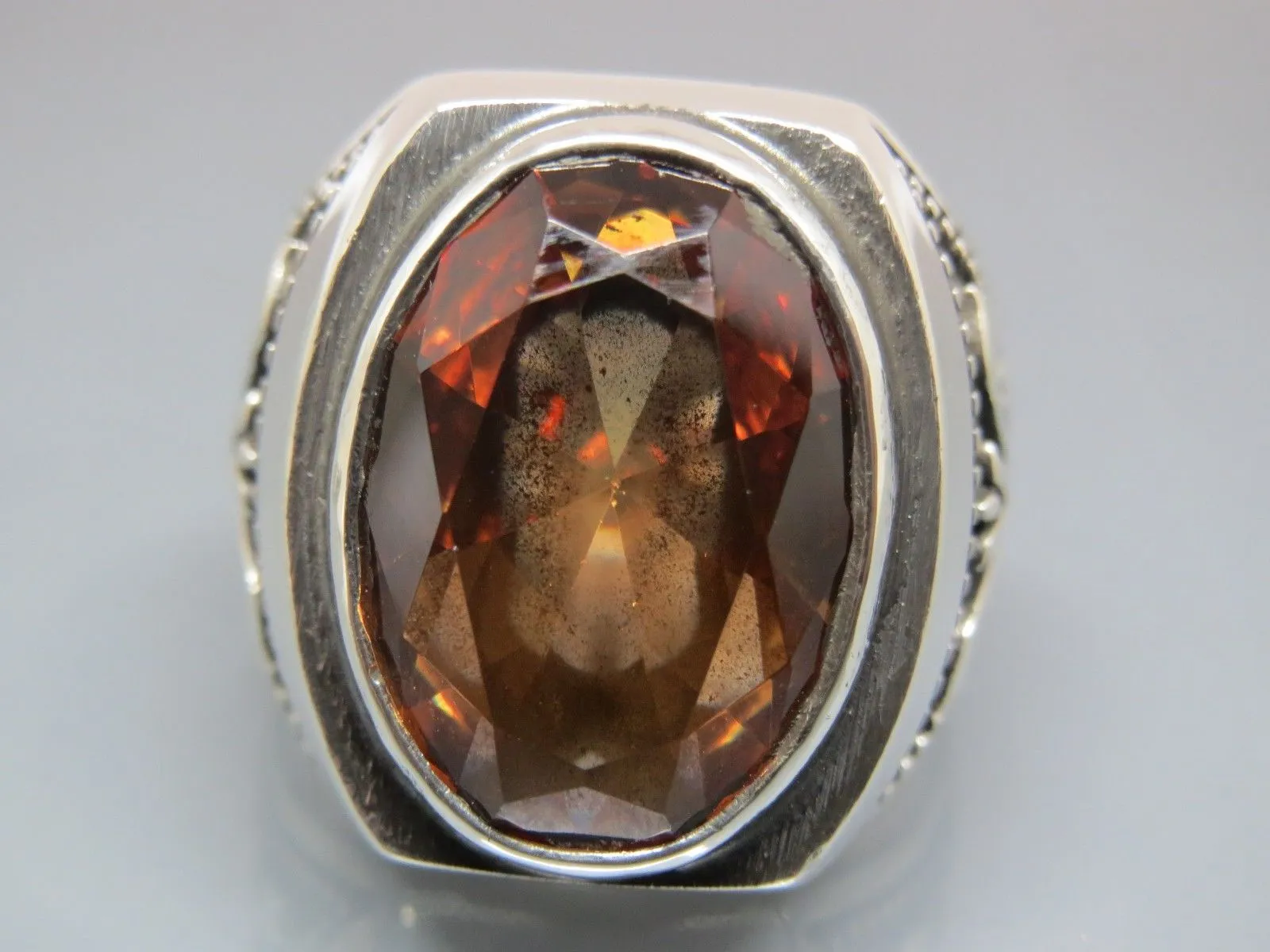 Turkish Handmade Jewelry 925 Sterling Silver Alexandrite Stone Mens Rings