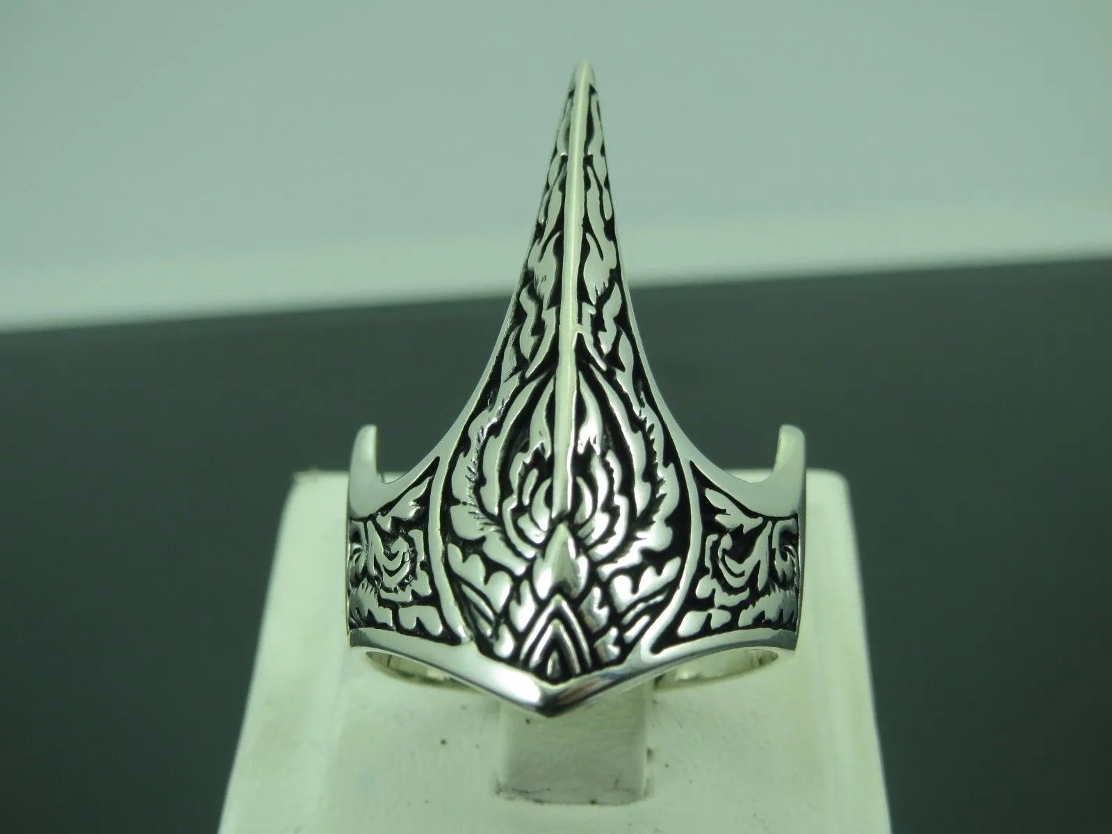 Turkish Handmade Jewelry 925 Sterling Silver Crown Design Mens Rings